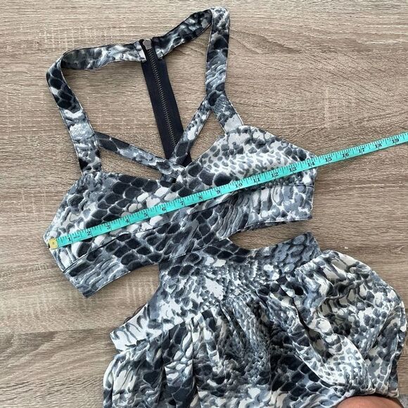 Stylestalker chiffon cut out phyton snakeskin print maxi dress gown - Picture 8 of 12